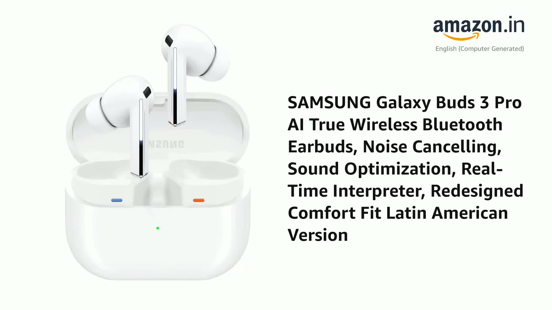 SAMSUNG Galaxy Buds 3 Pro AI True Wireless Bluetooth Earbuds